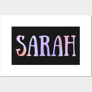 "Sarah" Pink and Green Floral - Customizable Posters and Art